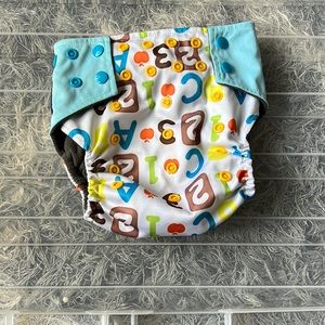 ABC 123 reusable, washable diapers with inside pocket